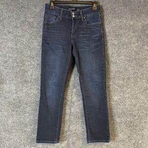 Levis Mid Rise Ankle Skinny Jeans Womens 6 Dark Wash Blue Stretch Denim